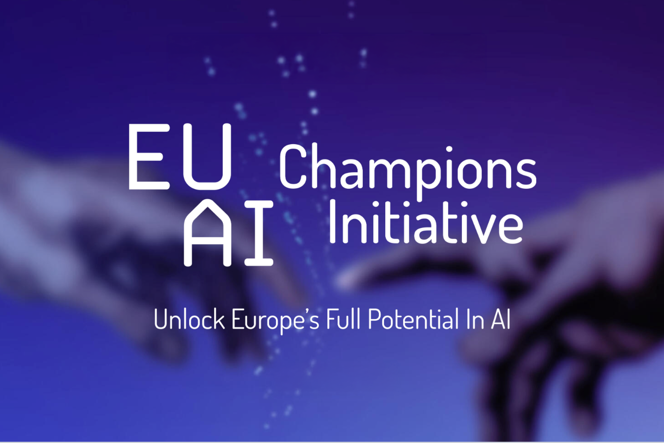 EU AI Champions Initiative logo with tagline Unlock Europe's Full Potential In AI